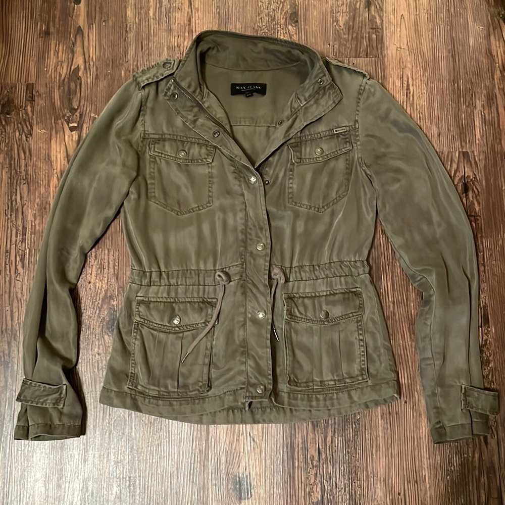 Max Jeans Utility tencel Miliary Style Jacket  SZ XS